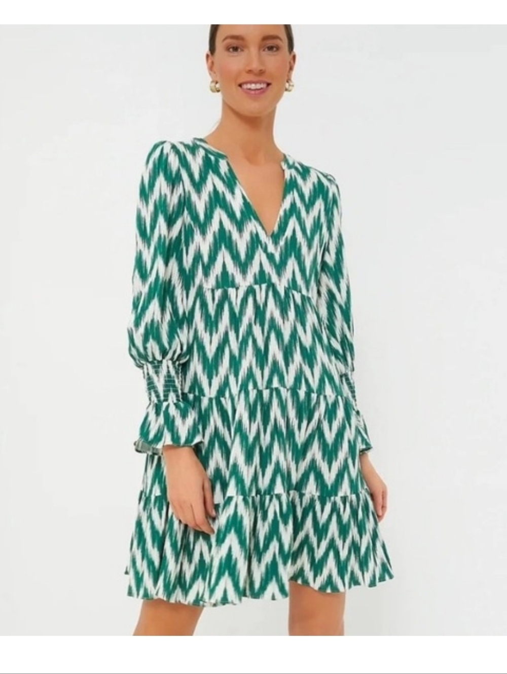 TUCKERNUCK Pomander Place green IKAT Kenzo Dress M